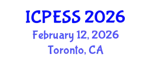 International Conference on Physical Education and Sport Science (ICPESS) February 12, 2026 - Toronto, Canada