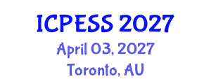 International Conference on Physical Education and Sport Science (ICPESS) April 03, 2027 - Toronto, Australia