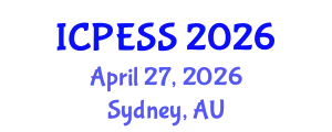 International Conference on Physical Education and Sport Science (ICPESS) April 27, 2026 - Sydney, Australia