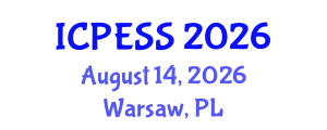 International Conference on Physical Education and Sport Science (ICPESS) August 14, 2026 - Warsaw, Poland