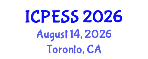 International Conference on Physical Education and Sport Science (ICPESS) August 14, 2026 - Toronto, Canada