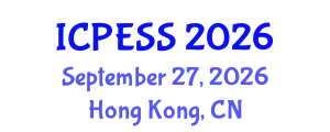 International Conference on Physical Education and Sport Science (ICPESS) September 27, 2026 - Hong Kong, China
