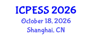 International Conference on Physical Education and Sport Science (ICPESS) October 18, 2026 - Shanghai, China