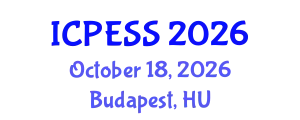 International Conference on Physical Education and Sport Science (ICPESS) October 18, 2026 - Budapest, Hungary