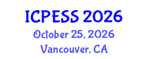 International Conference on Physical Education and Sport Science (ICPESS) October 25, 2026 - Vancouver, Canada