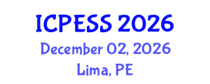International Conference on Physical Education and Sport Science (ICPESS) December 02, 2026 - Lima, Peru