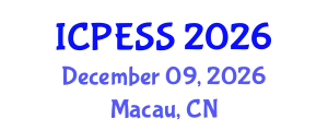 International Conference on Physical Education and Sport Science (ICPESS) December 09, 2026 - Macau, China