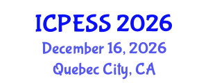 International Conference on Physical Education and Sport Science (ICPESS) December 16, 2026 - Quebec City, Canada
