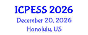 International Conference on Physical Education and Sport Science (ICPESS) December 20, 2026 - Honolulu, United States