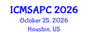 International Conference on Materials Science, Applied Physics and Chemistry (ICMSAPC) October 25, 2026 - Houston, United States