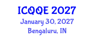 International Conference on Qualitative and Quantitative Economics (ICQQE) January 30, 2027 - Bengaluru, India