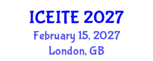 International Conference on Environmental, Infrastructure and Transportation Engineering (ICEITE) February 15, 2027 - London, United Kingdom