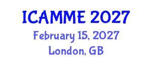 International Conference on Applied Mechanics and Materials Engineering (ICAMME) February 15, 2027 - London, United Kingdom