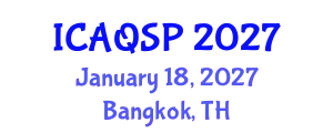 International Conference on Applied Quantum and Statistical Physics (ICAQSP) January 18, 2027 - Bangkok, Thailand