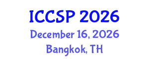 International Conference on Computational and Statistical Physics (ICCSP) December 16, 2026 - Bangkok, Thailand