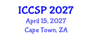 International Conference on Computational and Statistical Physics (ICCSP) April 15, 2027 - Cape Town, South Africa
