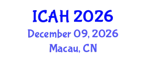 International Conference on Aerodynamics and Hydrodynamics (ICAH) December 09, 2026 - Macau, China