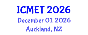 International Conference on Materials Engineering and Technology (ICMET) December 01, 2026 - Auckland, New Zealand