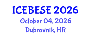 International Conference on Environmental, Biological, Ecological Sciences and Engineering (ICEBESE) October 04, 2026 - Dubrovnik, Croatia