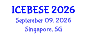 International Conference on Environmental, Biological, Ecological Sciences and Engineering (ICEBESE) September 09, 2026 - Singapore, Singapore
