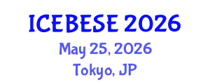International Conference on Environmental, Biological, Ecological Sciences and Engineering (ICEBESE) May 25, 2026 - Tokyo, Japan