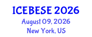 International Conference on Environmental, Biological, Ecological Sciences and Engineering (ICEBESE) August 09, 2026 - New York, United States