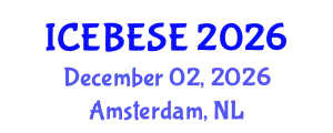 International Conference on Environmental, Biological, Ecological Sciences and Engineering (ICEBESE) December 02, 2026 - Amsterdam, Netherlands