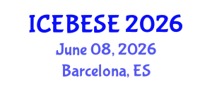 International Conference on Environmental, Biological, Ecological Sciences and Engineering (ICEBESE) June 08, 2026 - Barcelona, Spain