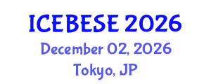 International Conference on Environmental, Biological, Ecological Sciences and Engineering (ICEBESE) December 02, 2026 - Tokyo, Japan