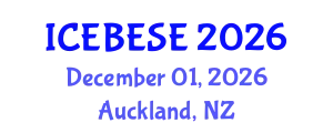 International Conference on Environmental, Biological, Ecological Sciences and Engineering (ICEBESE) December 01, 2026 - Auckland, New Zealand