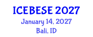 International Conference on Environmental, Biological, Ecological Sciences and Engineering (ICEBESE) January 14, 2027 - Bali, Indonesia