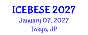 International Conference on Environmental, Biological, Ecological Sciences and Engineering (ICEBESE) January 07, 2027 - Tokyo, Japan