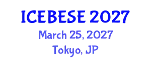 International Conference on Environmental, Biological, Ecological Sciences and Engineering (ICEBESE) March 25, 2027 - Tokyo, Japan