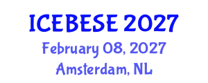 International Conference on Environmental, Biological, Ecological Sciences and Engineering (ICEBESE) February 08, 2027 - Amsterdam, Netherlands
