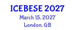 International Conference on Environmental, Biological, Ecological Sciences and Engineering (ICEBESE) March 15, 2027 - London, United Kingdom