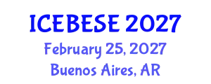 International Conference on Environmental, Biological, Ecological Sciences and Engineering (ICEBESE) February 25, 2027 - Buenos Aires, Argentina