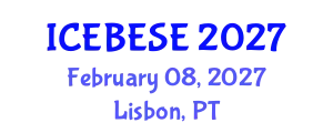 International Conference on Environmental, Biological, Ecological Sciences and Engineering (ICEBESE) February 08, 2027 - Lisbon, Portugal