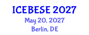 International Conference on Environmental, Biological, Ecological Sciences and Engineering (ICEBESE) May 20, 2027 - Berlin, Germany
