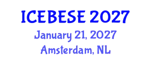 International Conference on Environmental, Biological, Ecological Sciences and Engineering (ICEBESE) January 21, 2027 - Amsterdam, Netherlands