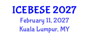 International Conference on Environmental, Biological, Ecological Sciences and Engineering (ICEBESE) February 11, 2027 - Kuala Lumpur, Malaysia