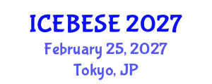 International Conference on Environmental, Biological, Ecological Sciences and Engineering (ICEBESE) February 25, 2027 - Tokyo, Japan