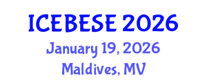 International Conference on Environmental, Biological, Ecological Sciences and Engineering (ICEBESE) January 19, 2026 - Maldives, Maldives