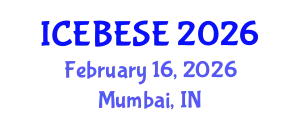 International Conference on Environmental, Biological, Ecological Sciences and Engineering (ICEBESE) February 16, 2026 - Mumbai, India