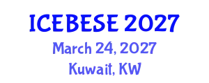 International Conference on Environmental, Biological, Ecological Sciences and Engineering (ICEBESE) March 24, 2027 - Kuwait, Kuwait