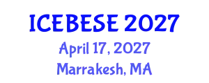 International Conference on Environmental, Biological, Ecological Sciences and Engineering (ICEBESE) April 17, 2027 - Marrakesh, Morocco