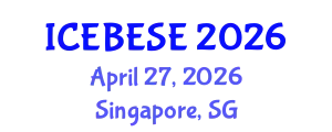 International Conference on Environmental, Biological, Ecological Sciences and Engineering (ICEBESE) April 27, 2026 - Singapore, Singapore