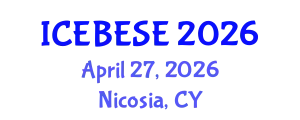 International Conference on Environmental, Biological, Ecological Sciences and Engineering (ICEBESE) April 27, 2026 - Nicosia, Cyprus