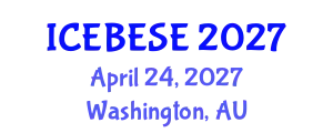 International Conference on Environmental, Biological, Ecological Sciences and Engineering (ICEBESE) April 24, 2027 - Washington, Australia