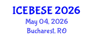International Conference on Environmental, Biological, Ecological Sciences and Engineering (ICEBESE) May 04, 2026 - Bucharest, Romania