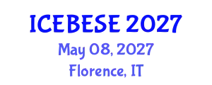 International Conference on Environmental, Biological, Ecological Sciences and Engineering (ICEBESE) May 08, 2027 - Florence, Italy